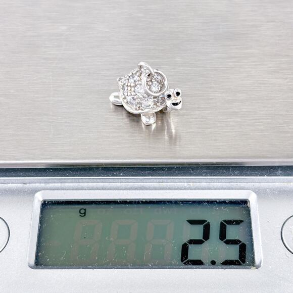 Vintage Sterling Silver 925 Turtle Pendant Charm | Dainty Animal Jewelry - Picture 8 of 10